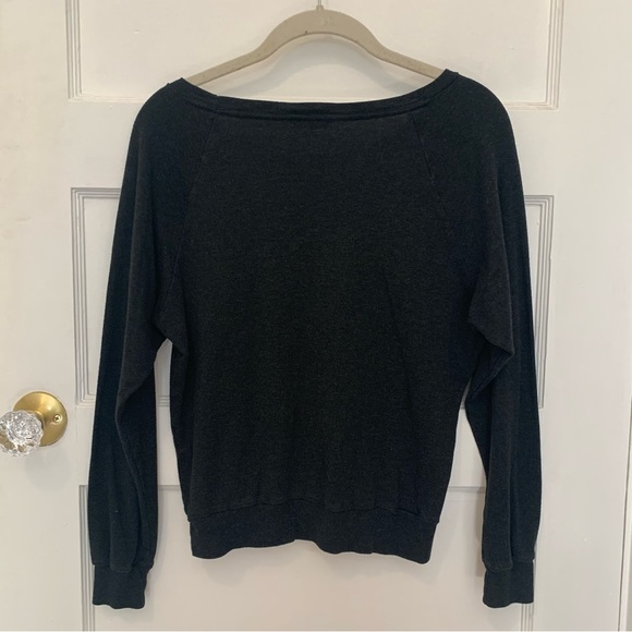 Aritzia TNA Dark Gray Long Sleeve Top - Picture 3 of 11